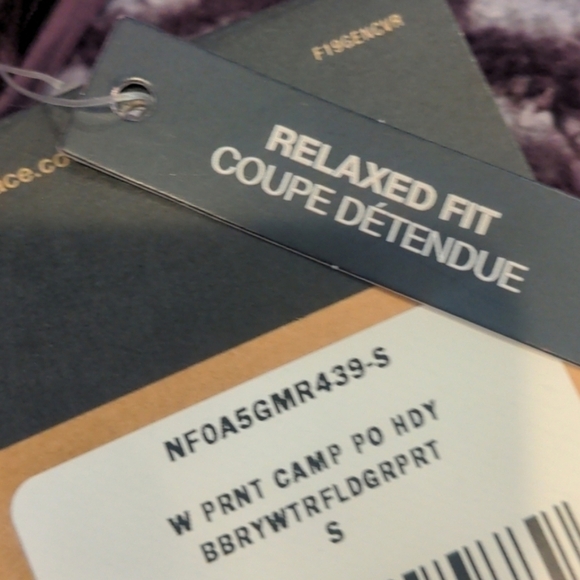 The North Face Purple Printed Campshire 2.0 Pullover Hoodie Jacket size Small - Picture 6 of 9